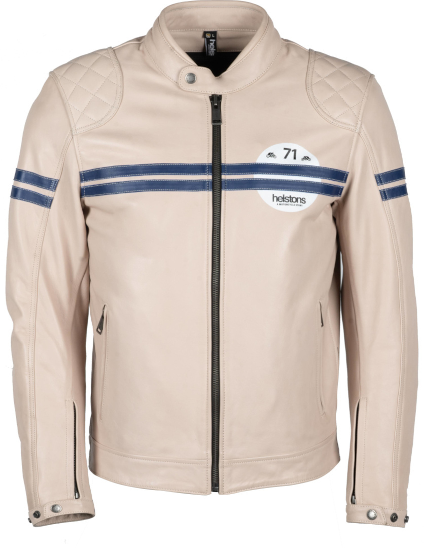 Helstons Chevy Buffalo Motorrad Lederjacke creme L Abbildung 1