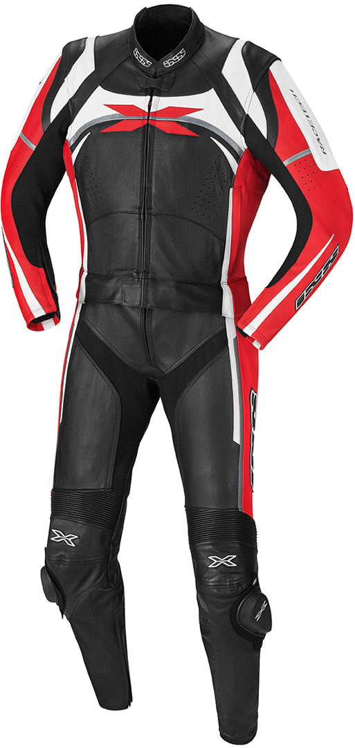 IXS Camaro Tuta in pelle a due pezzi nero/rosso/bianco 60 Figura 1