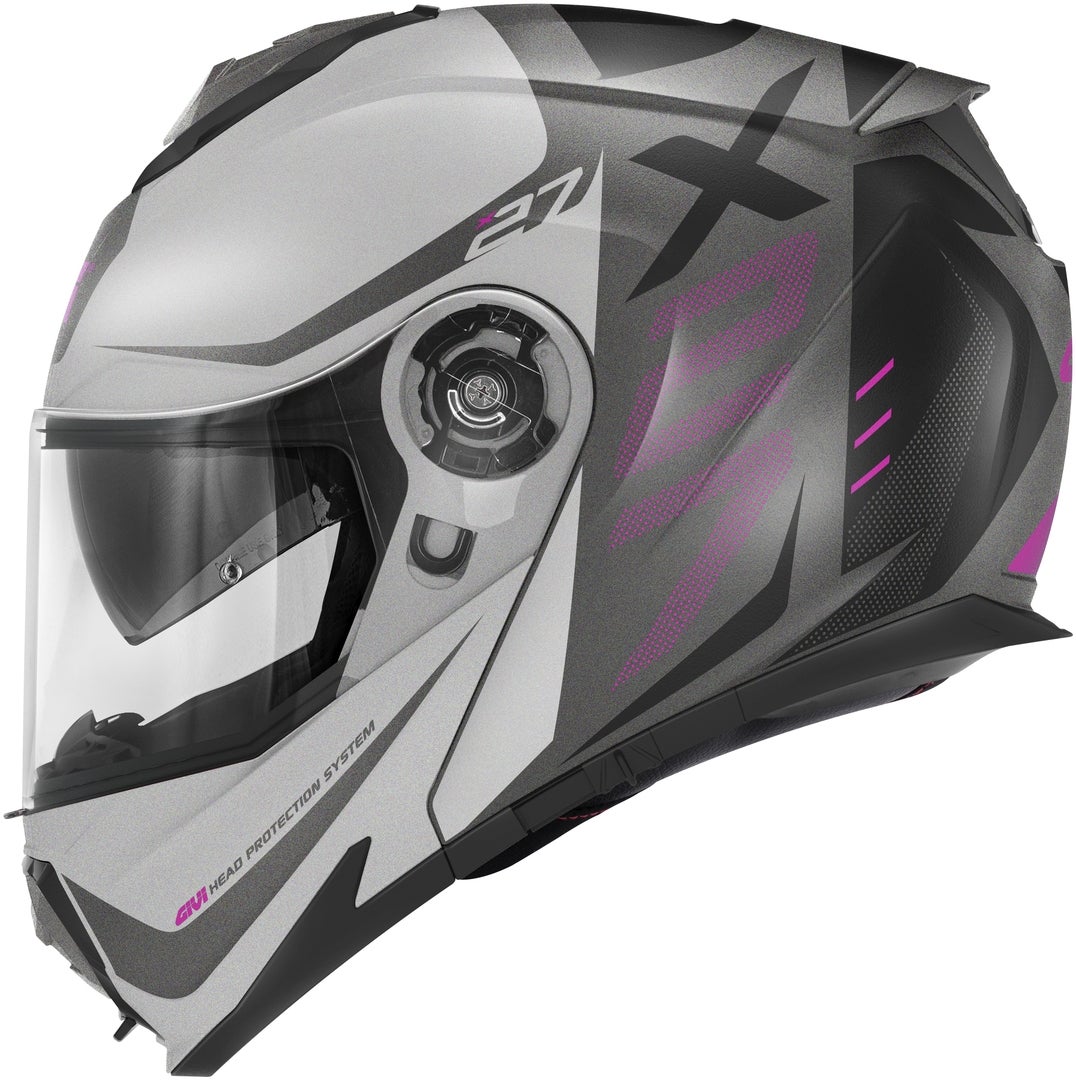 GIVI X.27 Dimension Klaphelm Titaniummat/fuchsia XS Figuur 2
