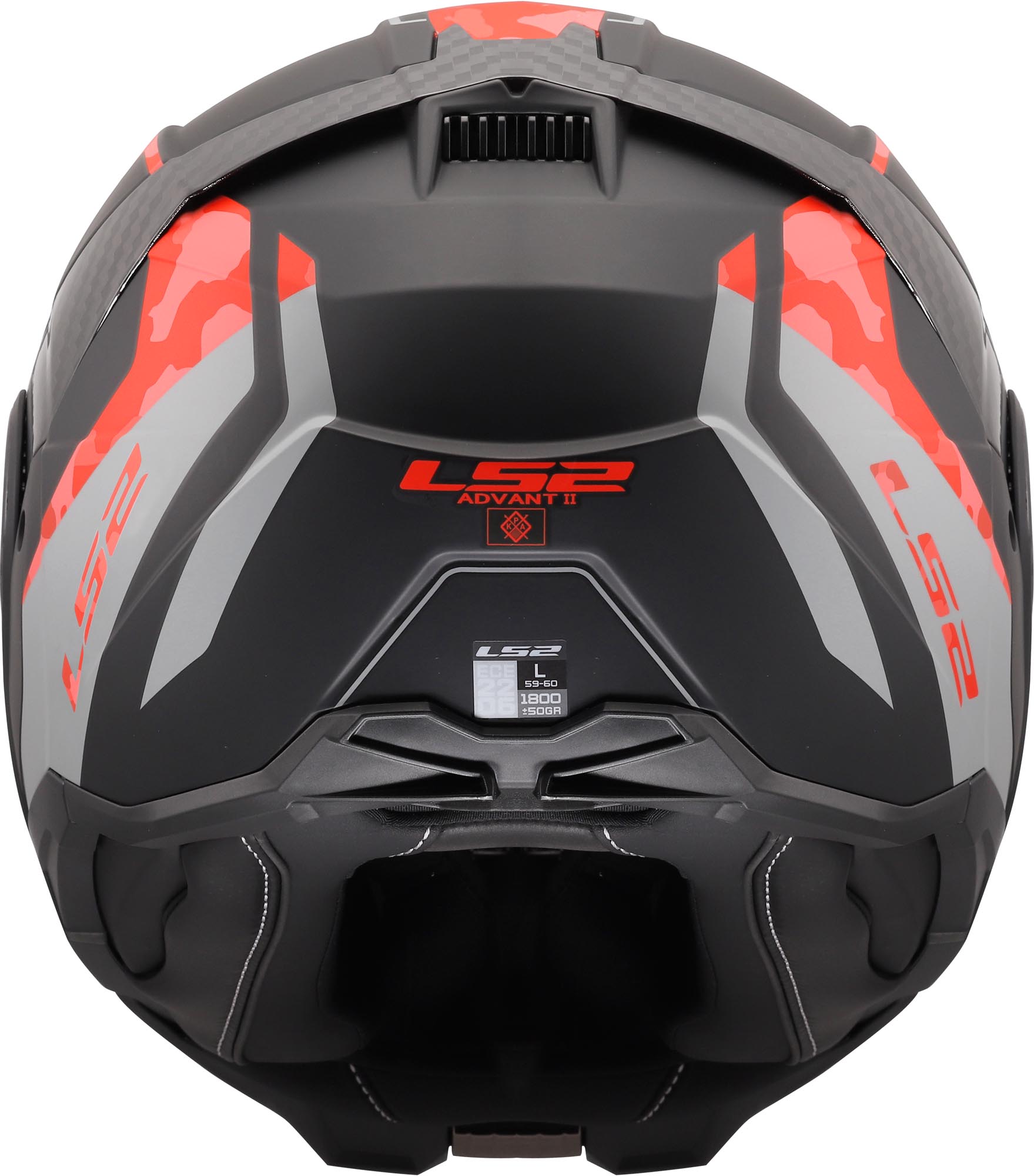 LS2 FF910 Advant II Glide Klapphelm schwarz/grau/rot XS (53/54) Abbildung 4