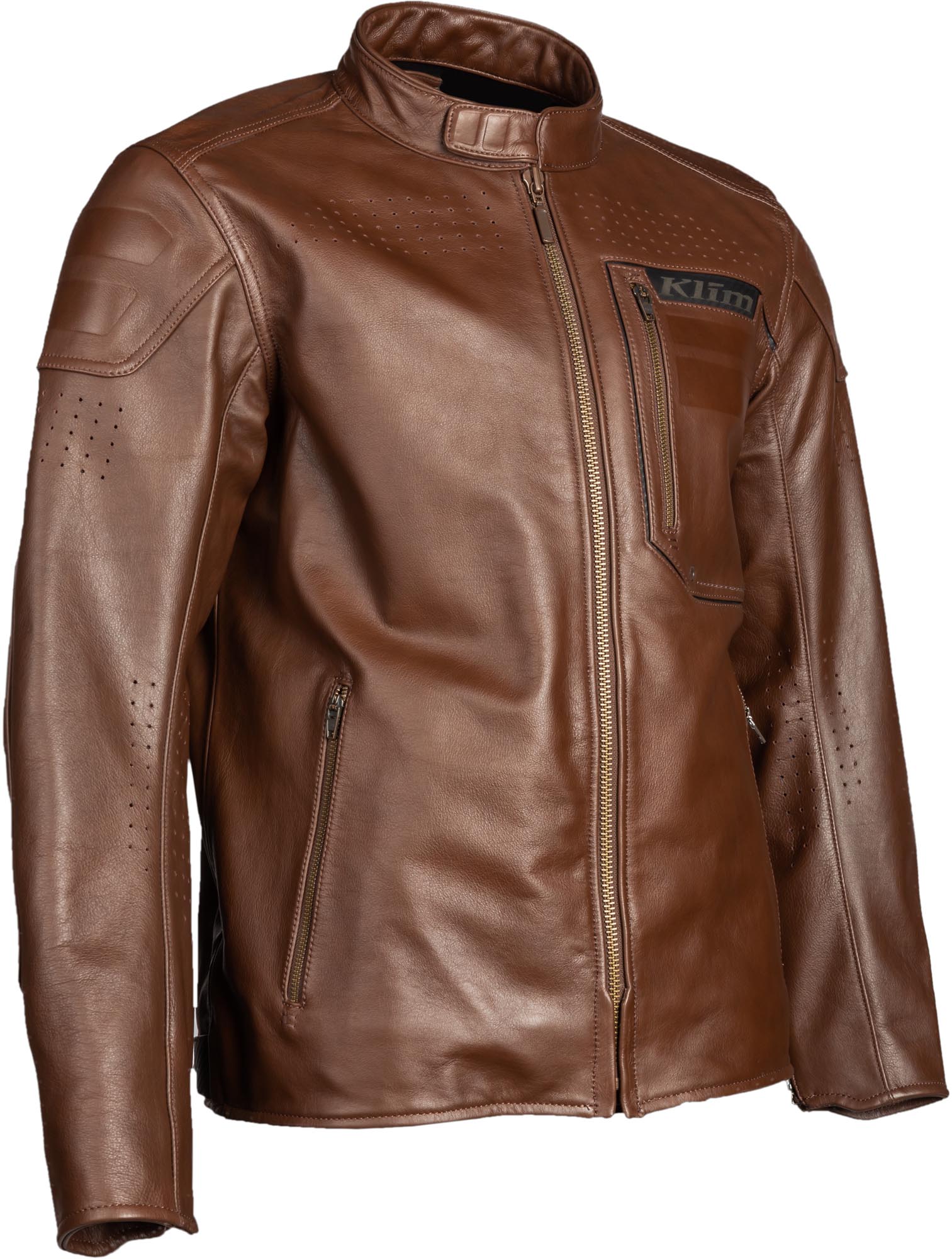 Klim Sixxer Motorrad Lederjacke braun 2XL Abbildung 3