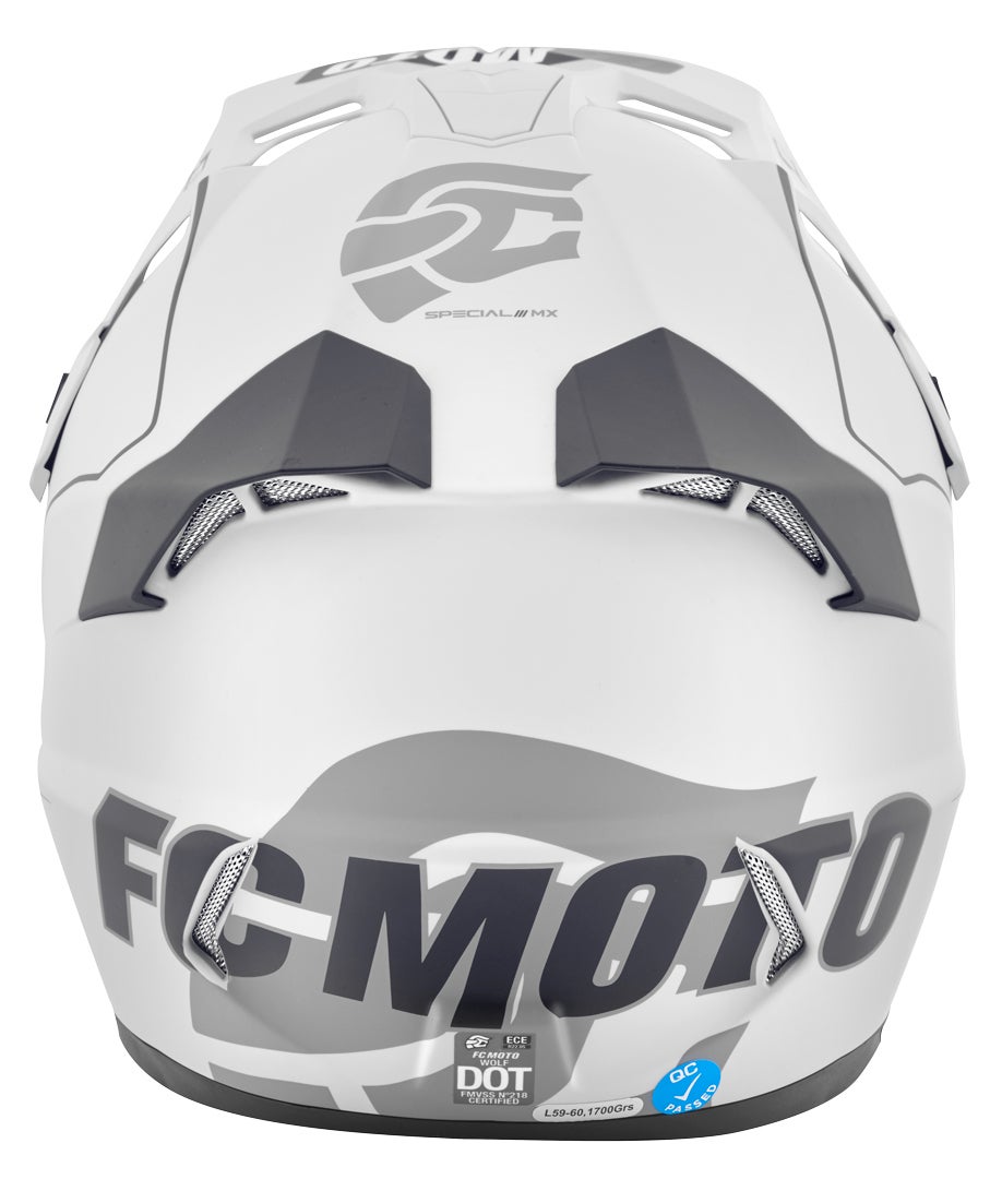 FC-Moto Merkur Straight Motorcross helm wit/grijs L Figuur 7