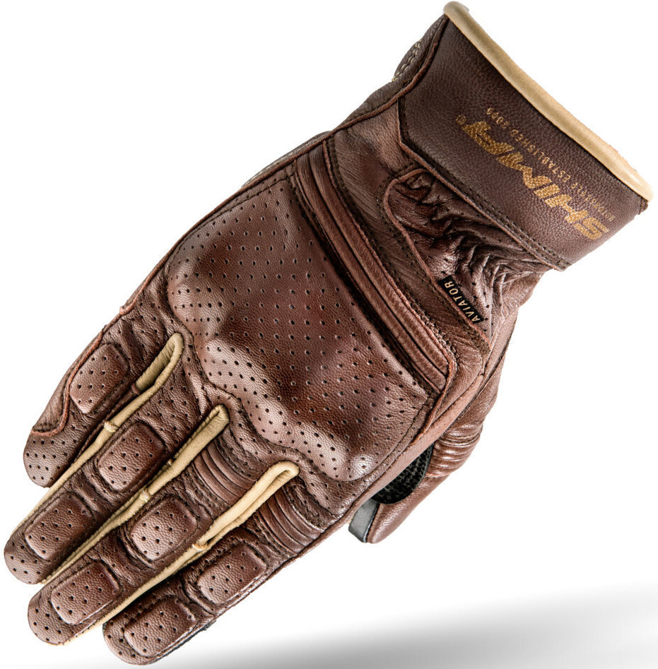SHIMA Aviator Motorcycle Gloves brown XL Figure 1