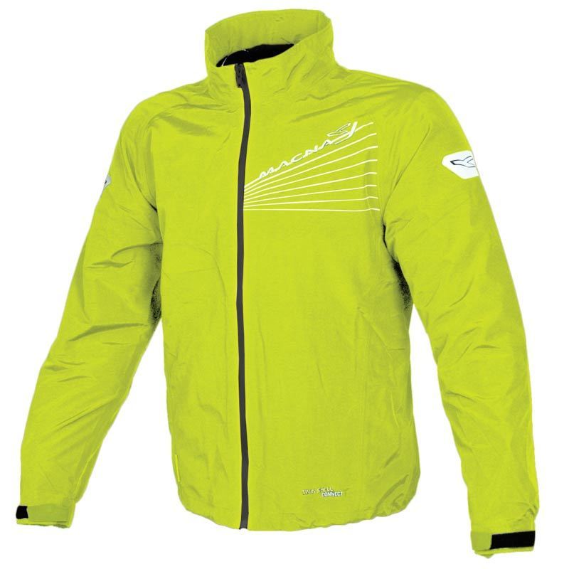 Macna Flight Motorcycle Rain Jacket neon yellow M Figure 1