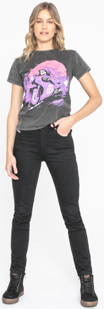 John Doe Jane High Mono XTM Dame Motorcykel Jeans Sort 28/32 Figur 10