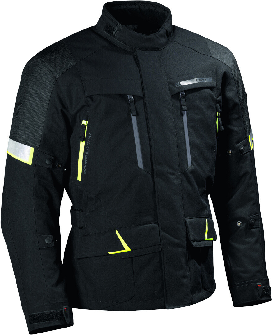 DIFI Toronto Aerotex waterproof Motorcycle Textile Jacket black/yellow 3XL Figure 1