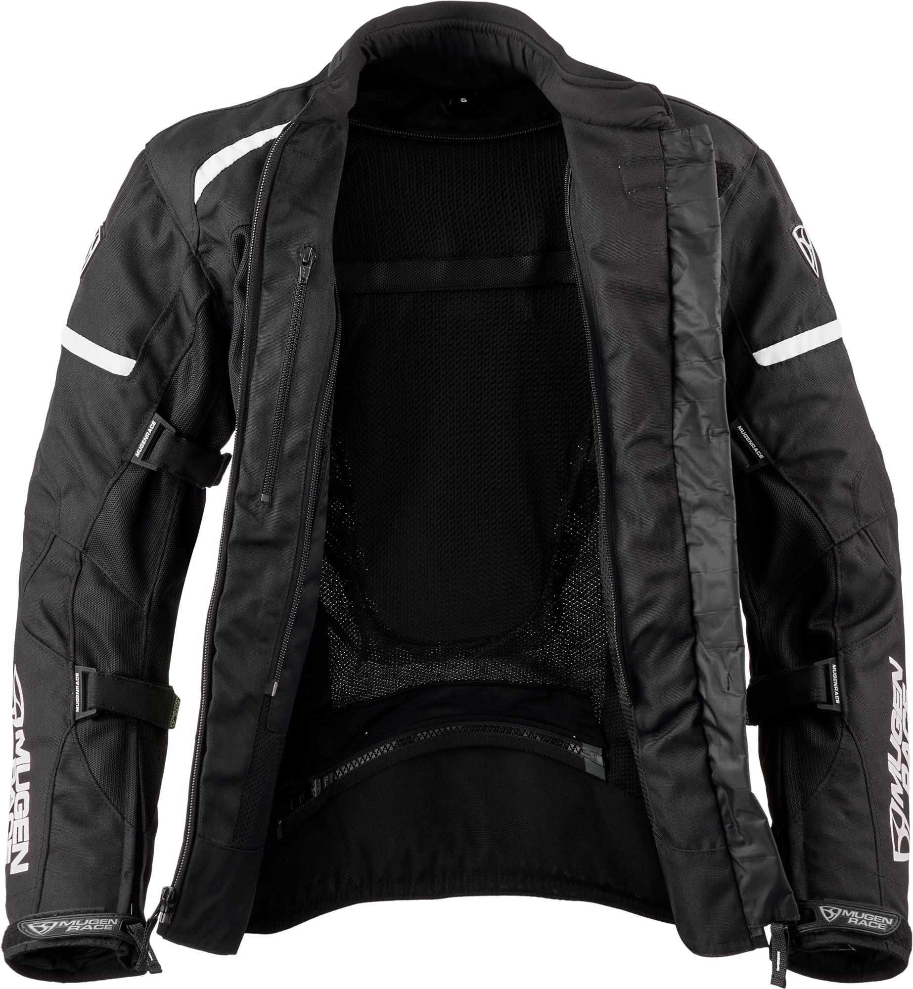 MUGENRACE Fuggire-A imperméable dames moto textile veste Noir/Blanc M Figure 3