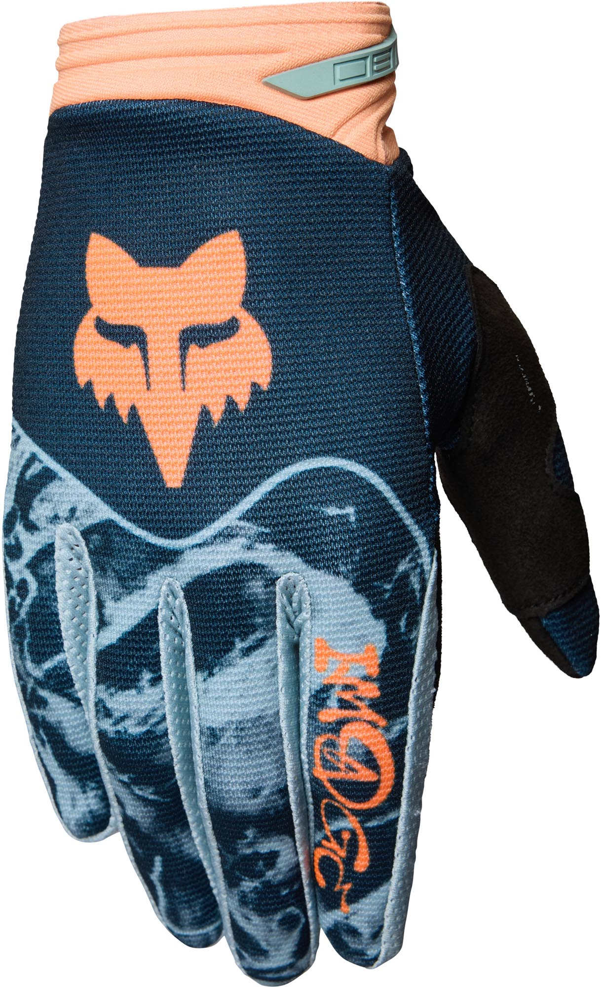 FOX 180 Image Print Luvas de Motocross azul/laranja L Figura 1