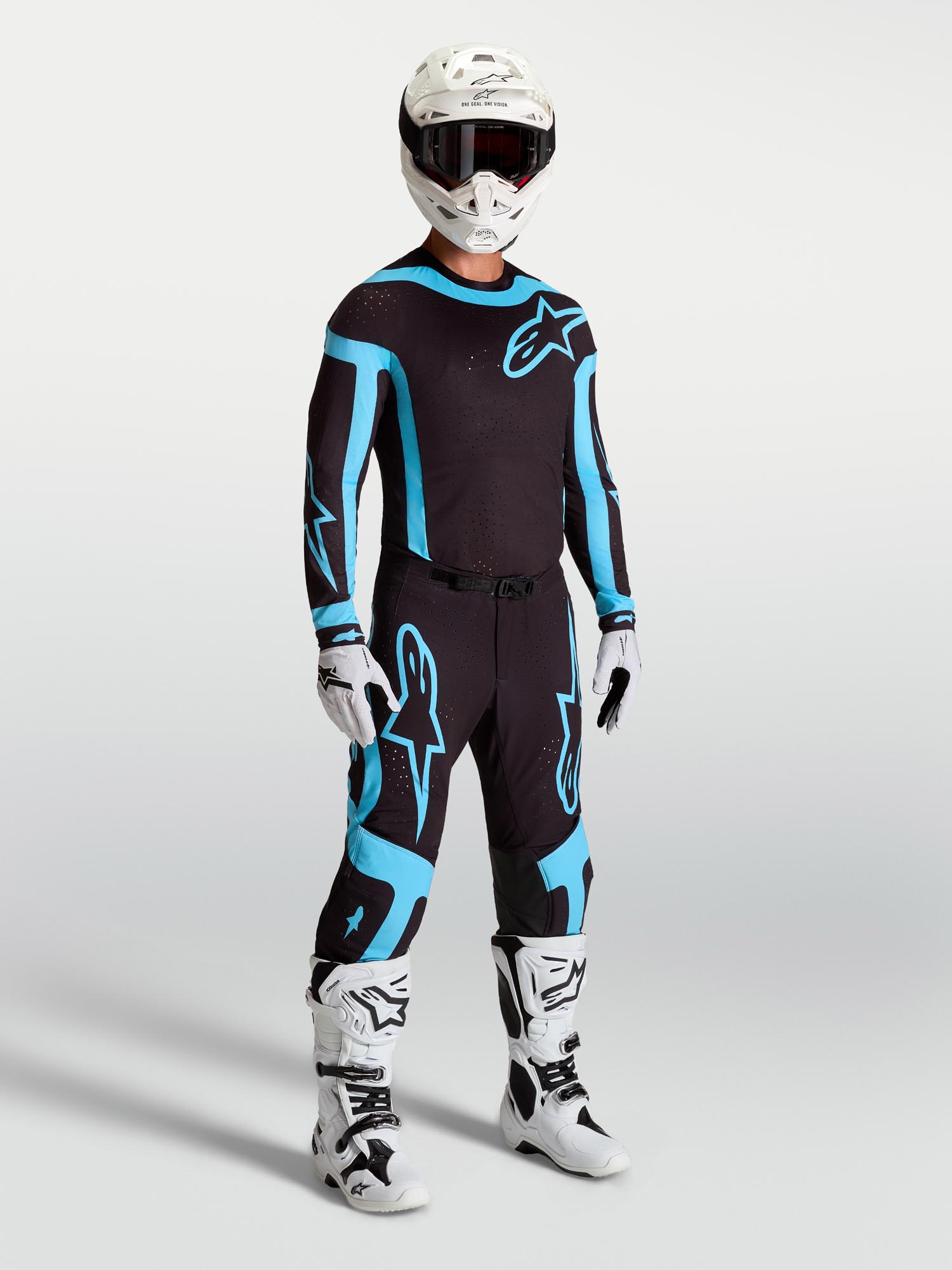 Alpinestars Supertech Vesta Motocrossbukser Sort/turkis 30 Figur 3