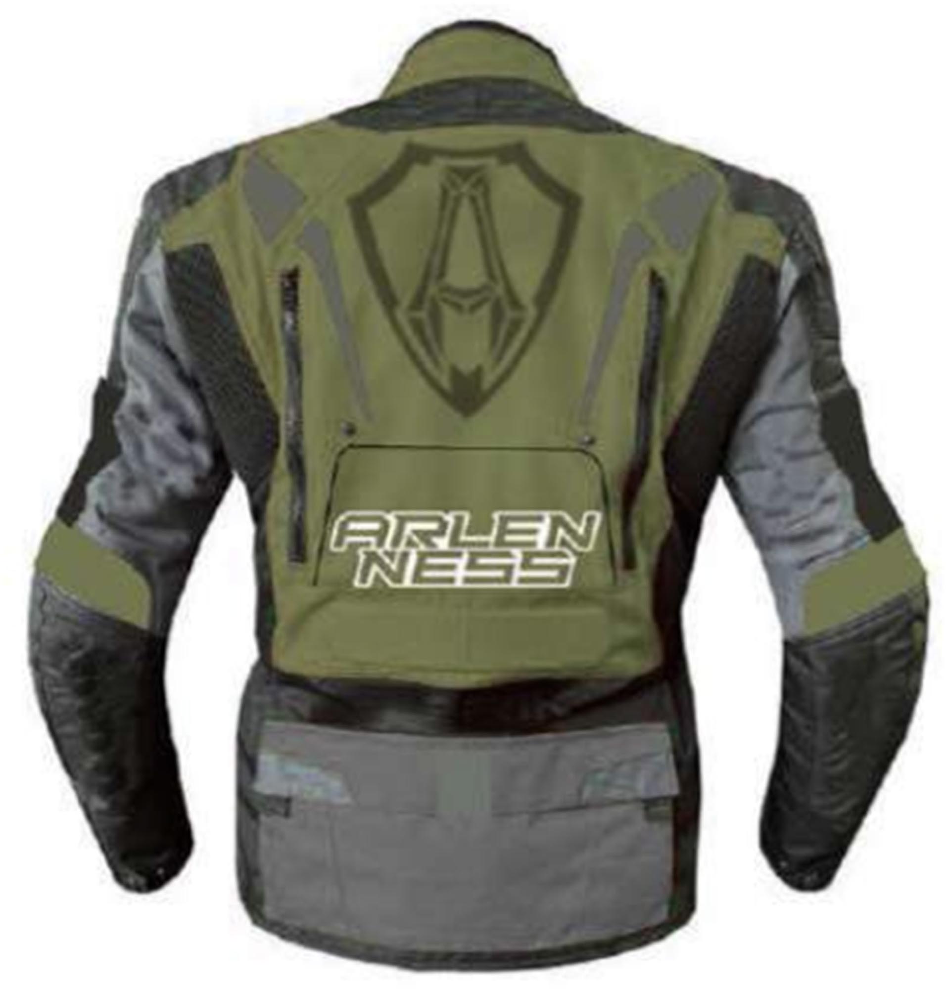 Arlen Ness Tujura Veste textile moto imperméable Vert/Gris 58 Figure 2