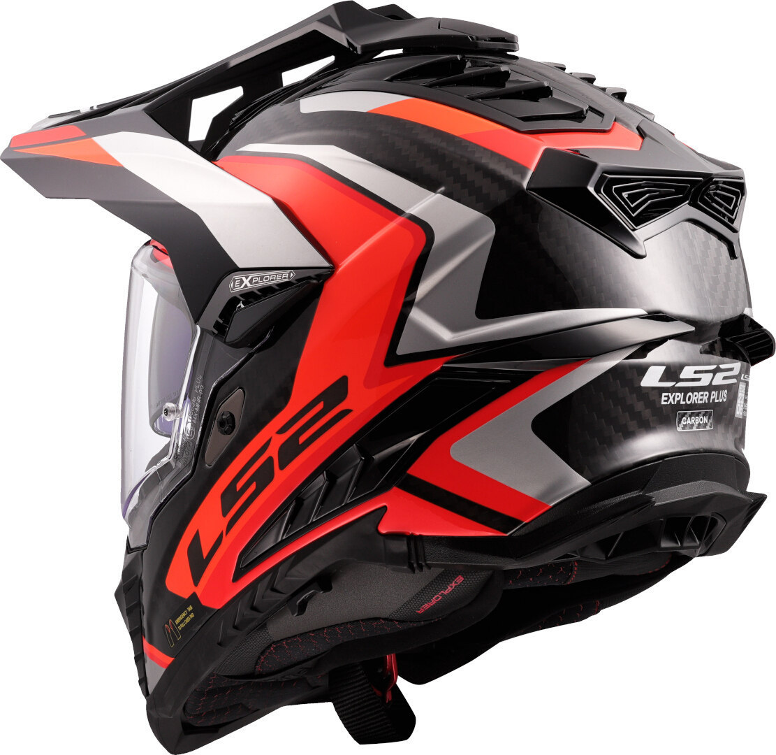 LS2 MX701 Explorer Carbon Frontier II Cască de motocross Carbon/Portocaliu XL (61/62) Figura 3