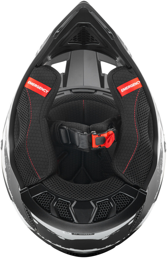 Germot GM 540 Cască de motocross Negru mat/gri/alb XS (53/54) Figura 3