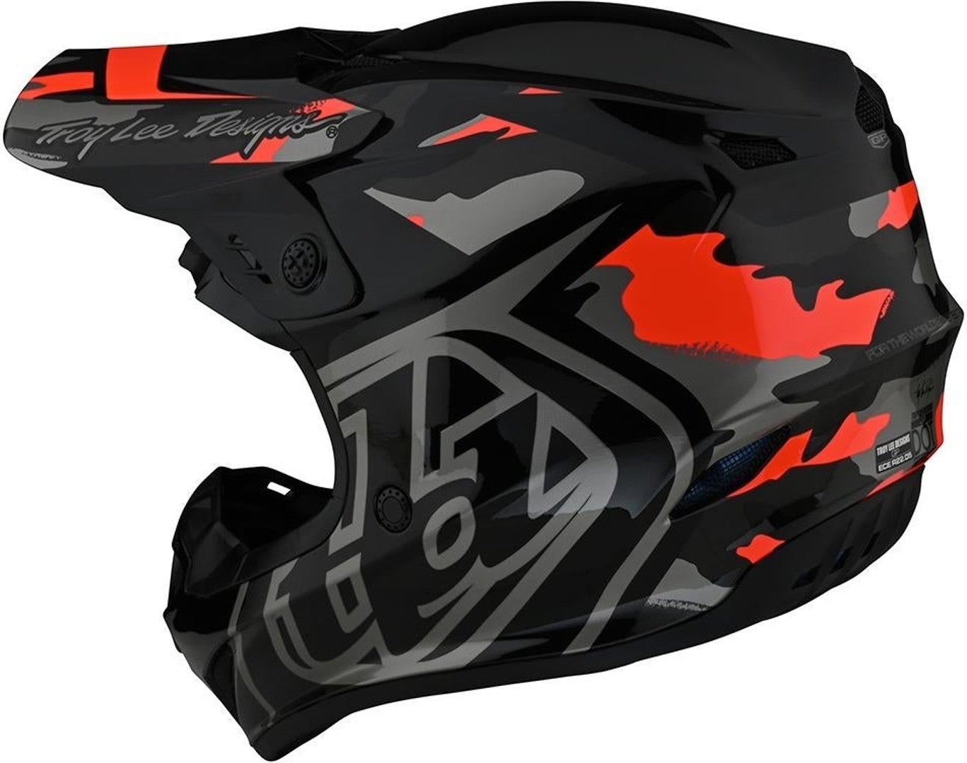 Troy Lee Designs GP Overload Camo Casco motocross nero/rosso S Figura 7