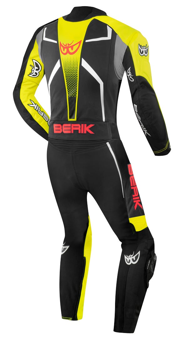 Berik XR-Ace Evo perforeret 2-delt motorcykel læderdragt sort/rød/gul 60 Figur 2