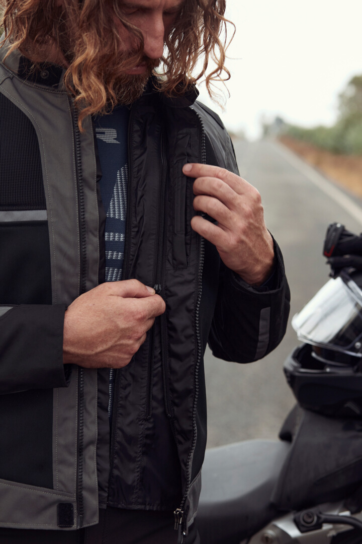 Richa Airstorm waterproof Motorcycle Textile Jacket dark grey/black L Figure 5