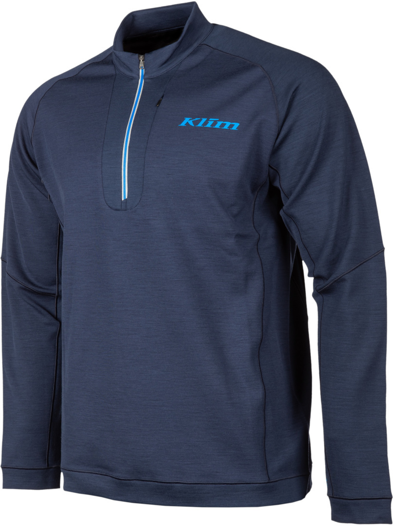 Klim Teton Merino 1/4 Zip Functioneel shirt Donkerblauw M Figuur 1