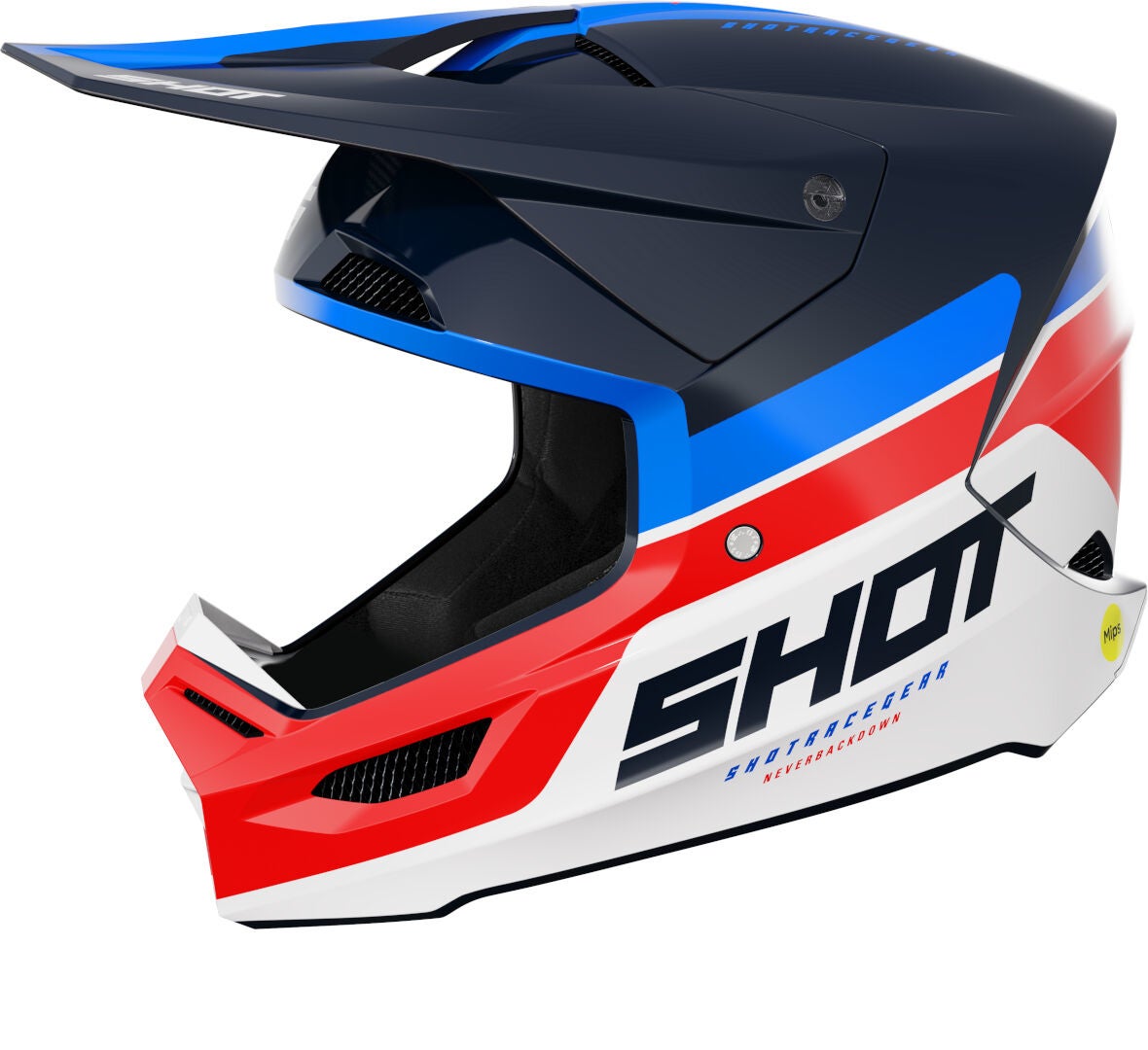 Shot Race Iron Casco da motocross nero/rosso/blu XXL (63/64) Figura 1