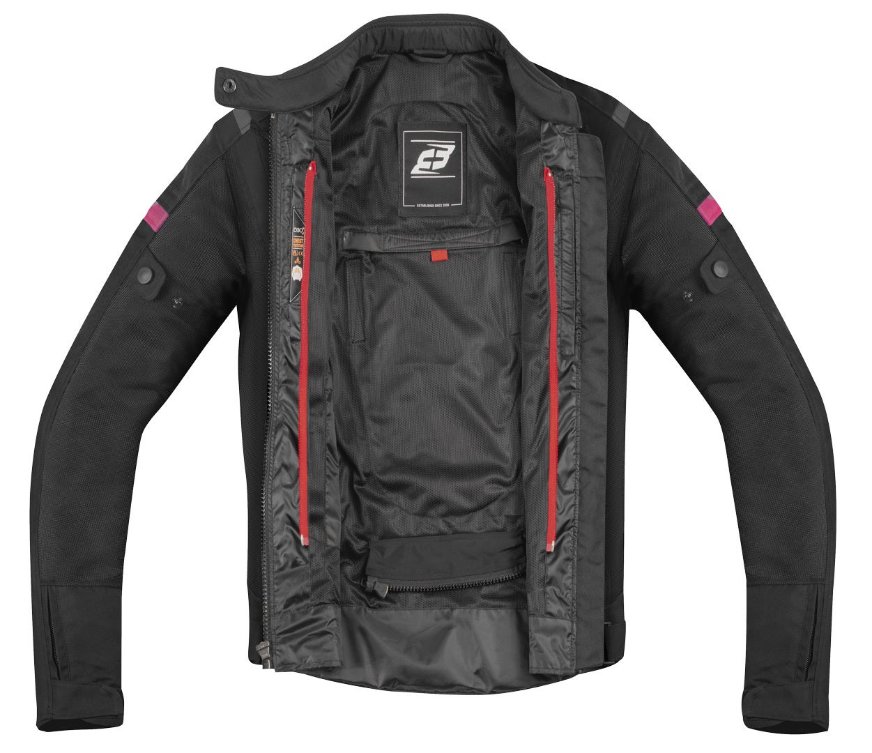 Bogotto Vysio imperméable 3in1 dames moto textile veste noir/rose 4XL Figure 5