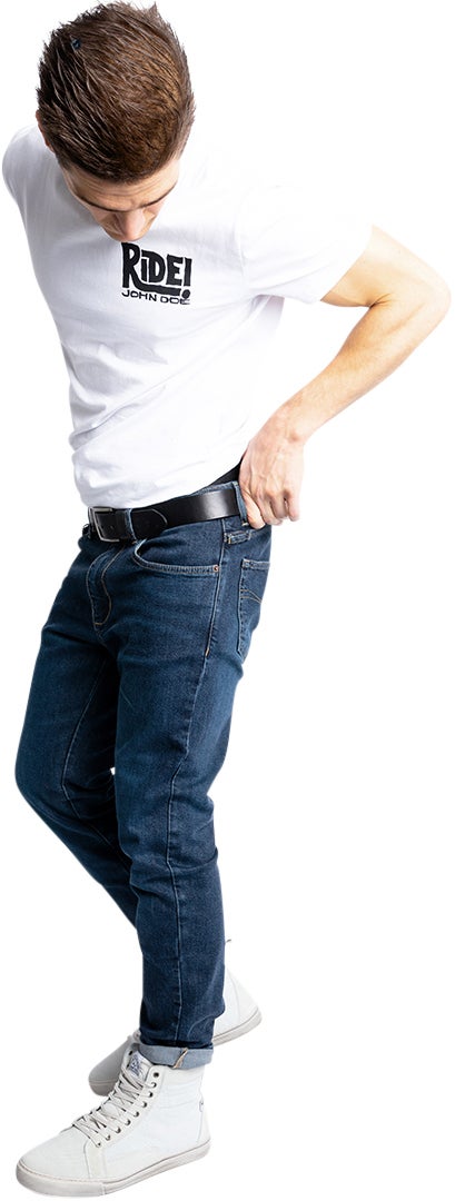 John Doe Pioneer Mono Vaqueros de moto Blue Stone Wash 34 L32 Figura 13