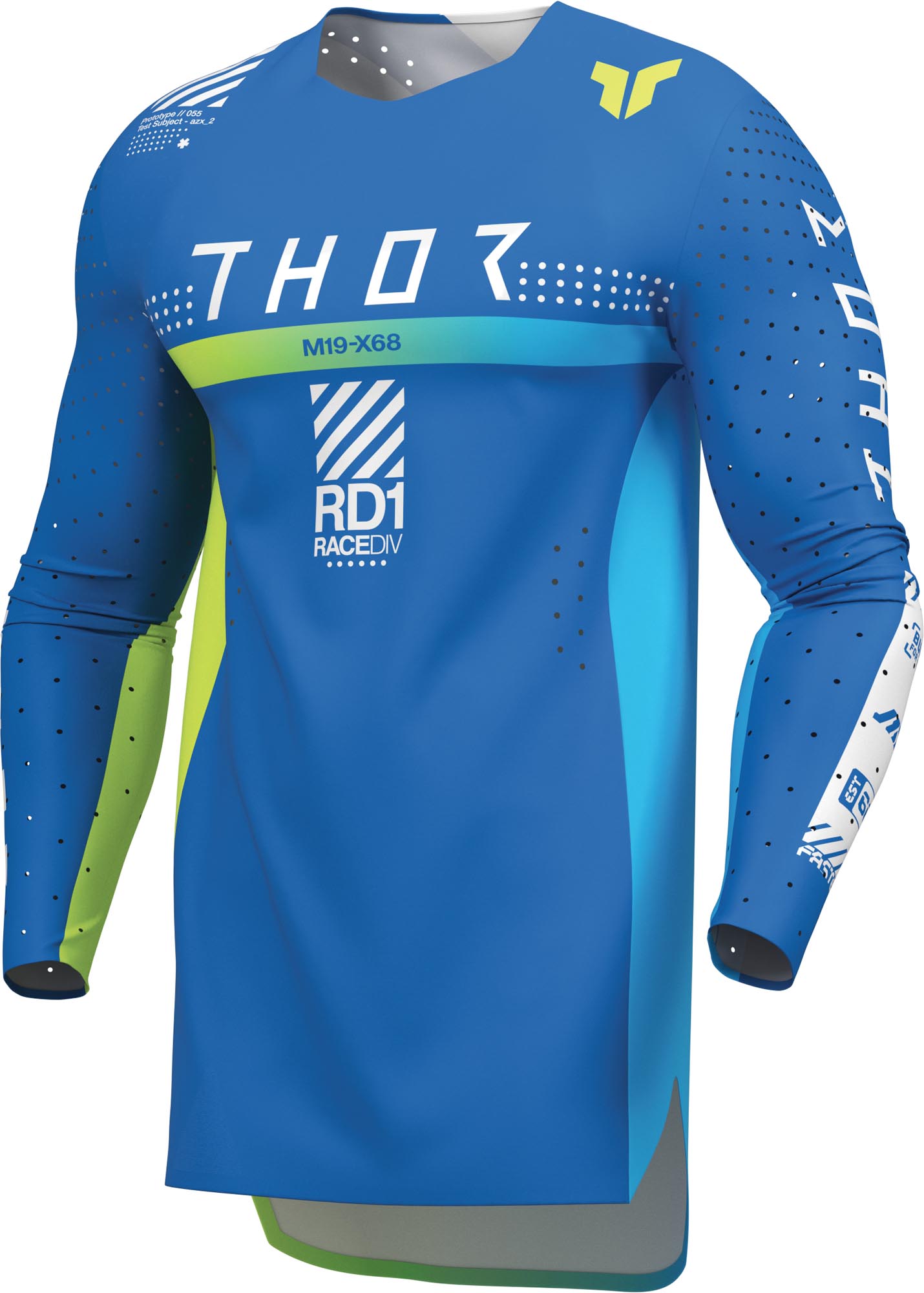 Thor Sportmode Synth Motocross trøye blå XL Figur 1