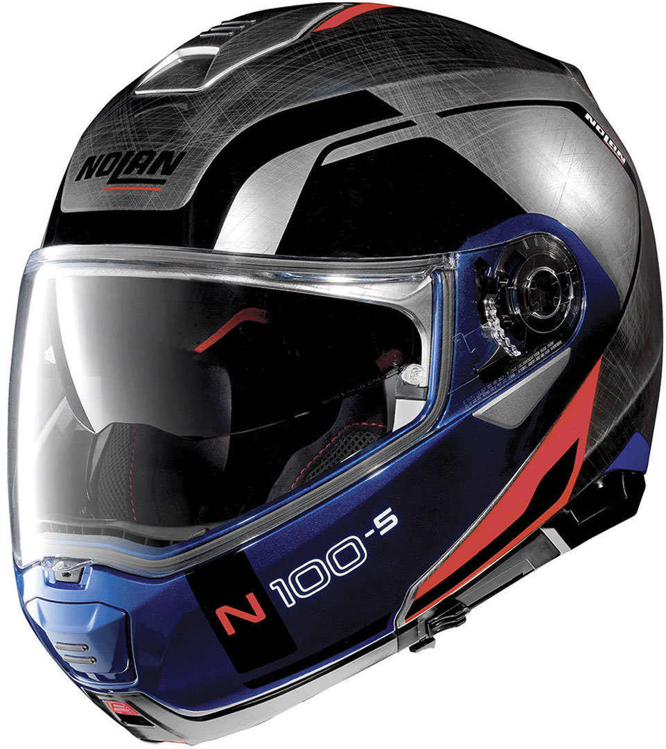 Nolan N100-5 Consistency N-Com Casco blu/argento M (58) Figura 1