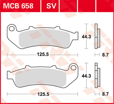 TRW Lucas Sinterbelag MCB658SV Figur 1