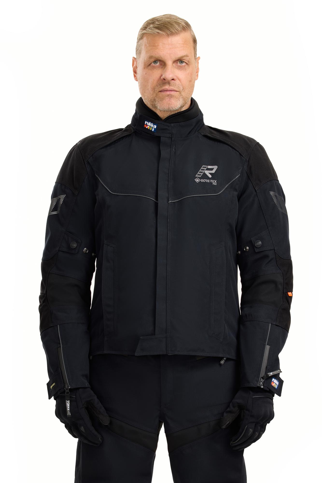 Rukka Armagate Motorcykel tekstiljakke Sort/sort Short 46 Figur 3