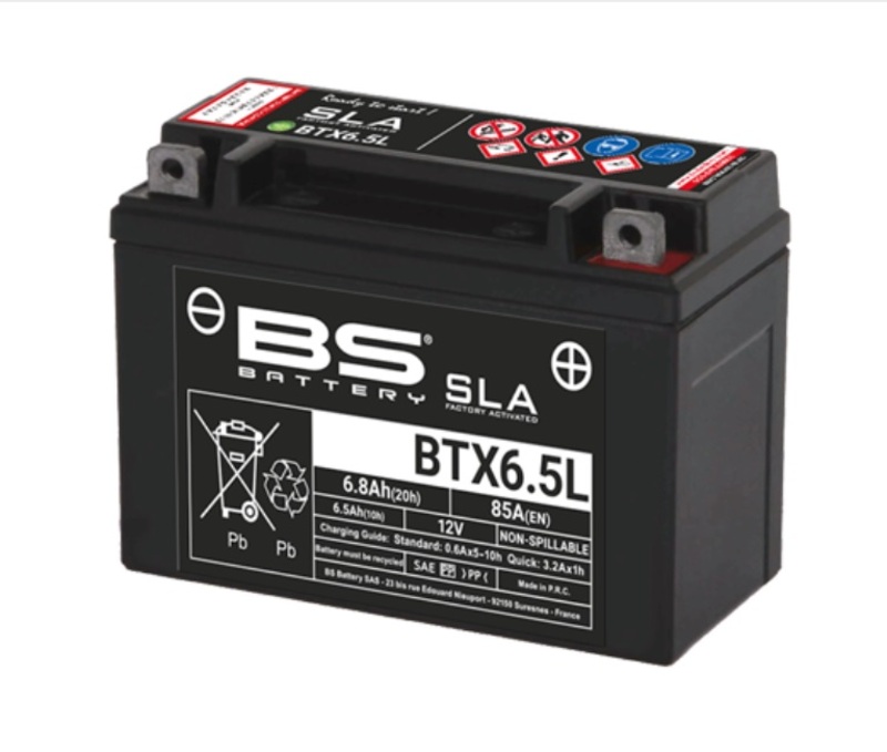 Bateria BS Bateria SLA fără întreținere activată din fabrică - BTX6.5L Figura 1