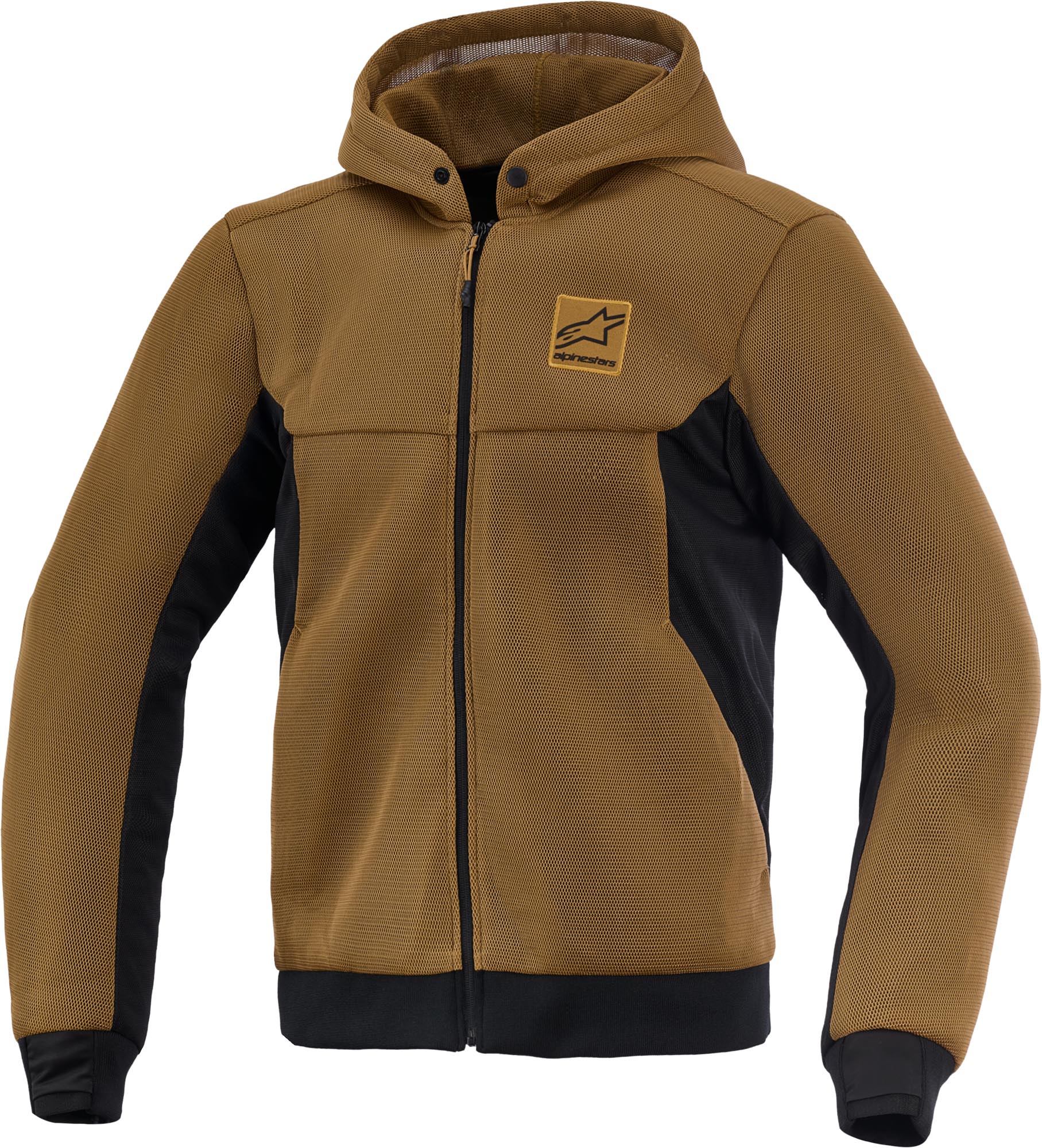 Alpinestars Chrome Superairflow Cappuccio con zip da motocicletta marrone/nero 2XL Figura 1