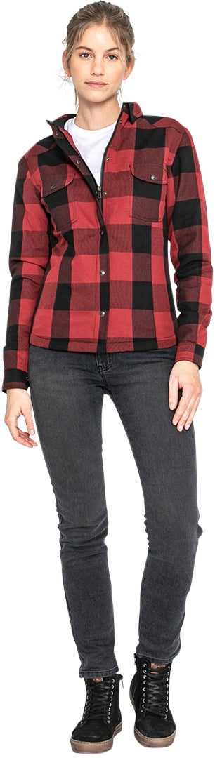 John Doe Motoshirt XTM Donna Moto Camicia nero/rosso M Figura 15