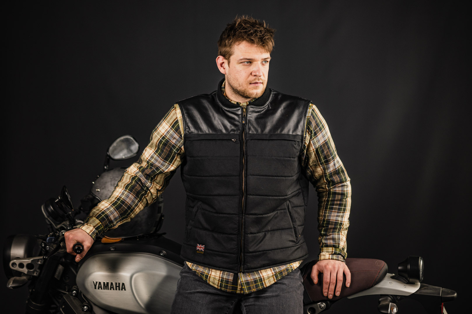 Merlin Stowe Motorrad Wachsweste schwarz M Abbildung 5