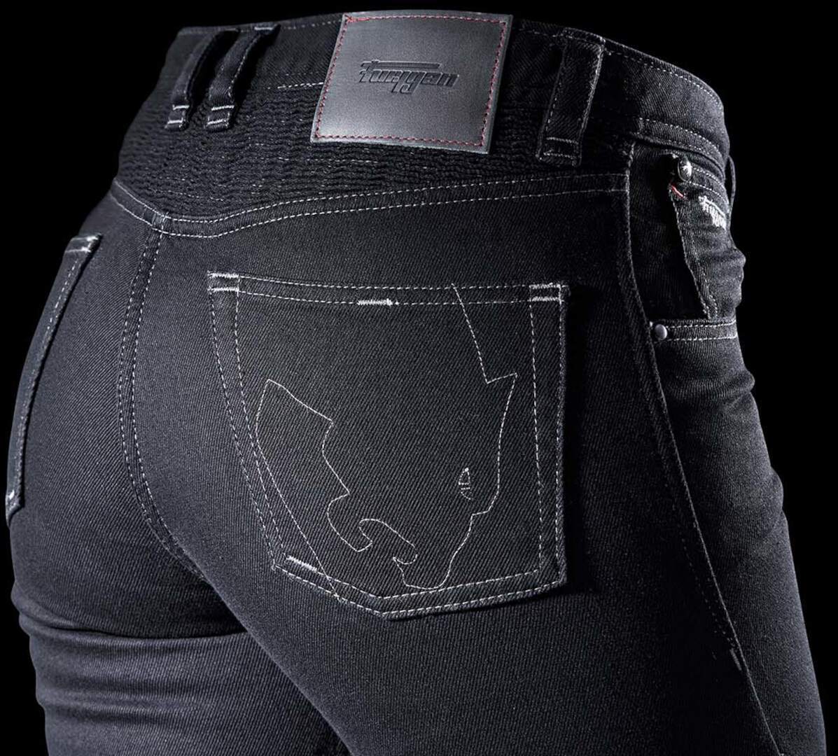 Furygan Purdey Evo Slim Dame Motorcykel Jeans Sort 32/30 Figur 10
