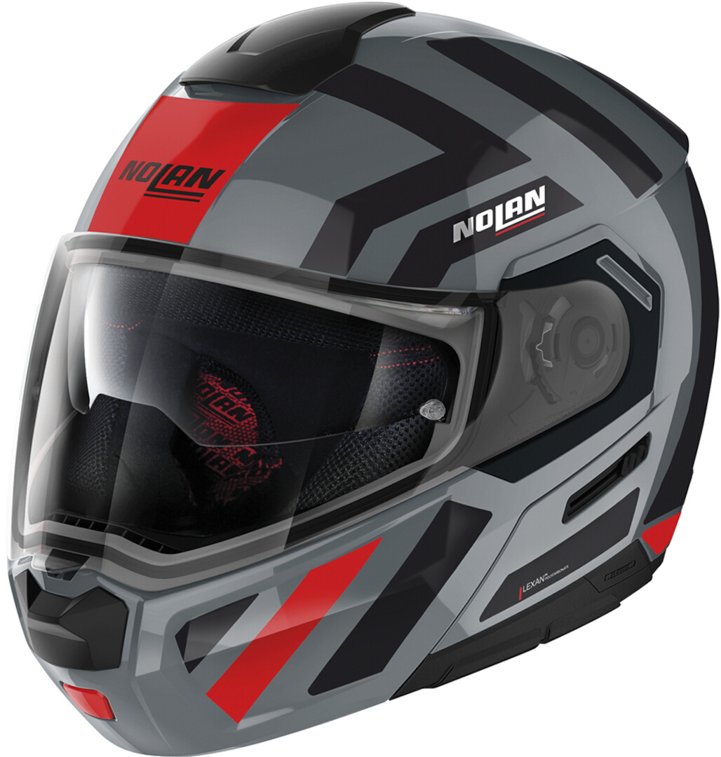 Nolan N90-3 Laneway N-Com Casco grigio/nero/rosso L (60/61) Figura 1
