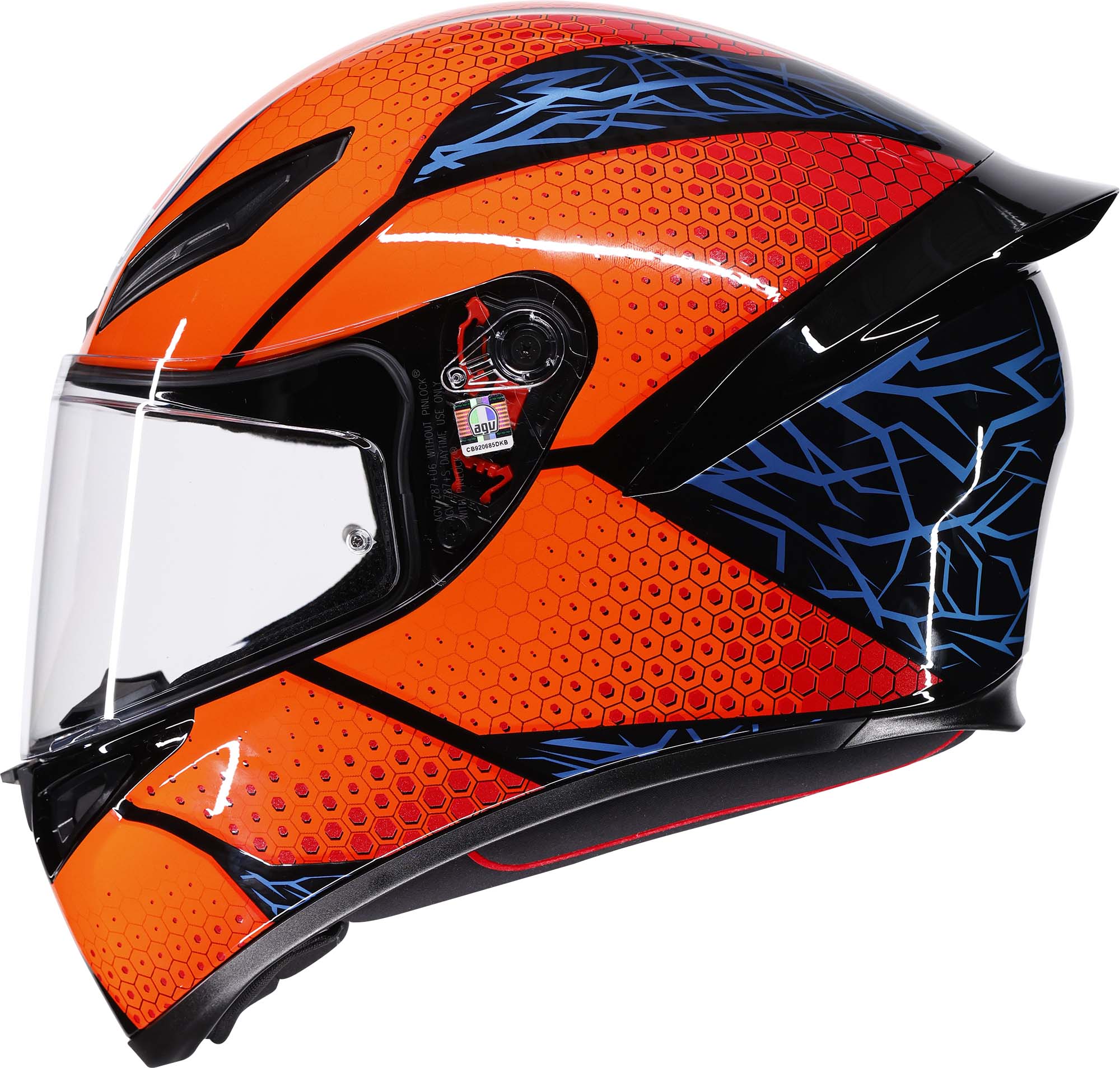 AGV K1 S Speedarmor Helm zwart/blauw/oranje XL (61/62) Figuur 4