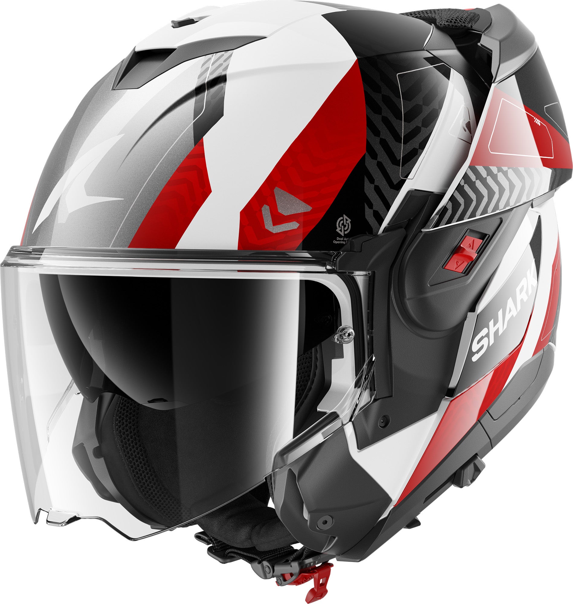Shark Oxo Ready Capacete antracito/branco/vermelho S (55/56) Figura 4