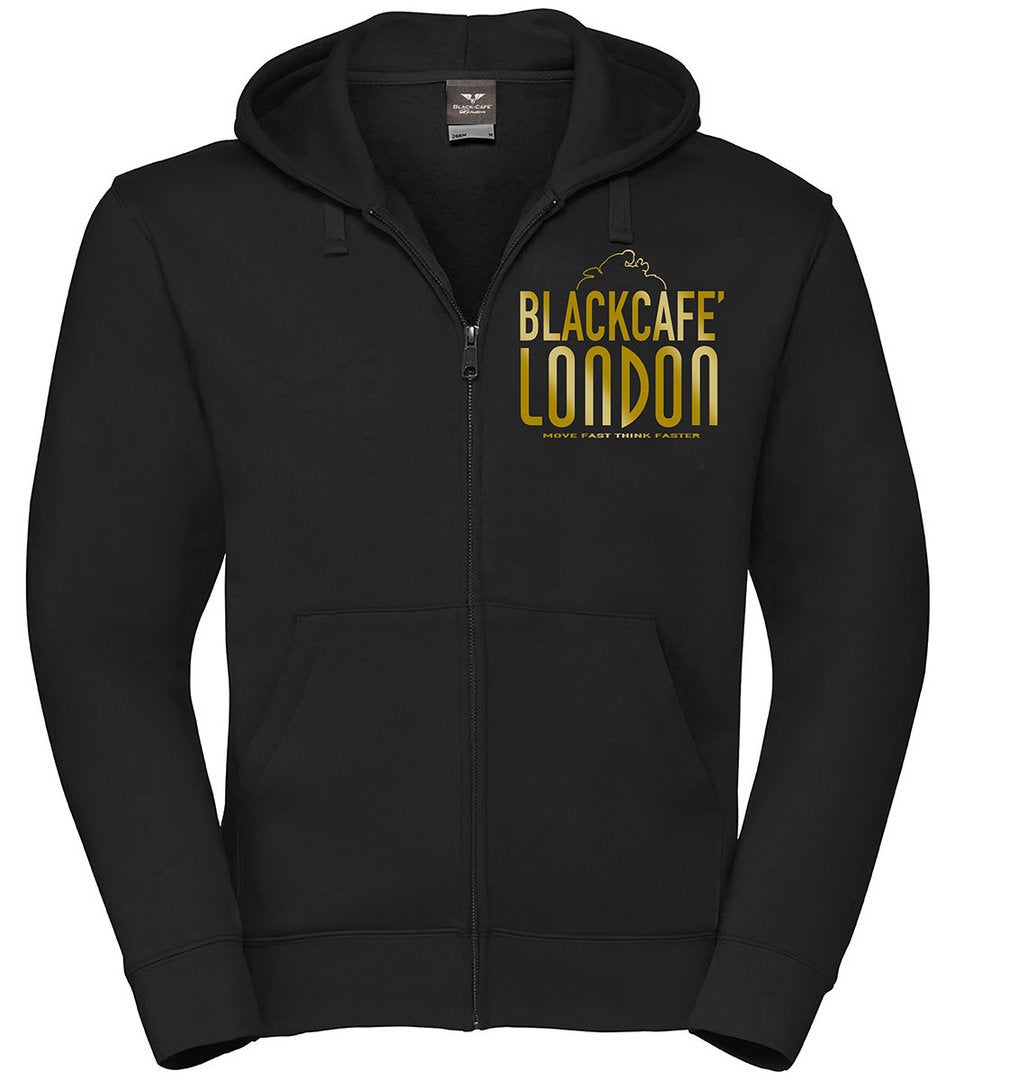 Black-Cafe London Classic Zip Hoodie black/gold L Figure 1