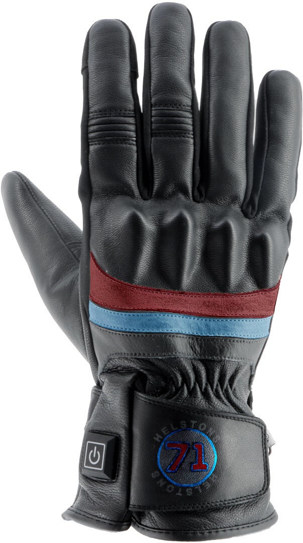 Helstons Bora Beheizbare Motorrad Handschuhe schwarz/rot/blau 12 Abbildung 1
