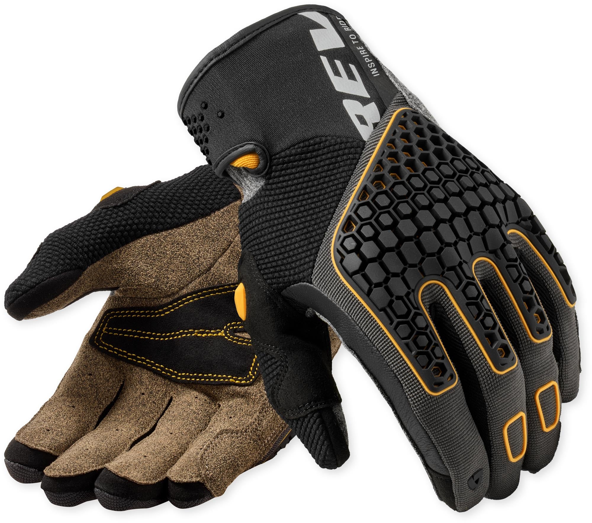 Revit Mangrove 2 Motorrad Handschuhe schwarz/gelb S Abbildung 1
