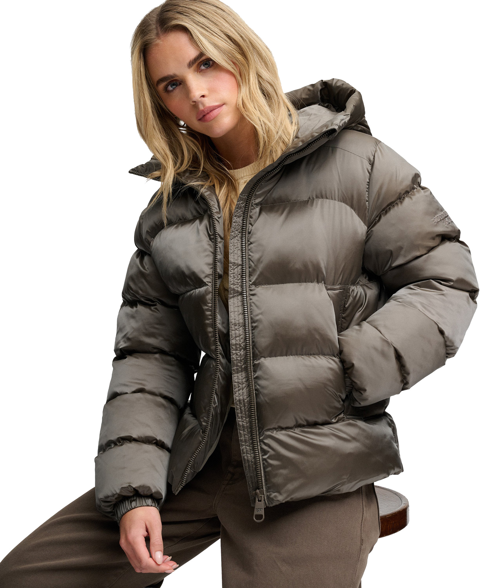 Superdry & Co Shiny Ladies Quilted Jacket 14 Figure 5