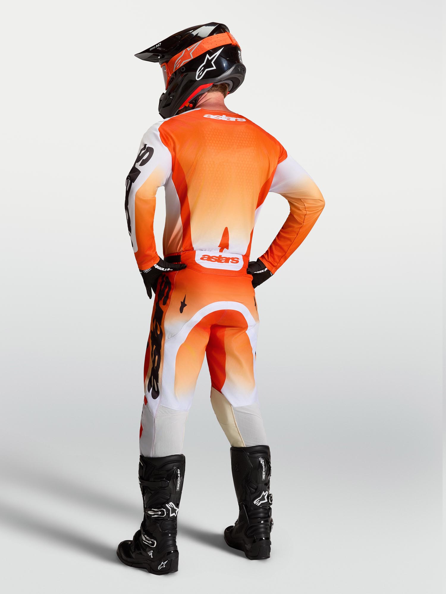 Alpinestars Racer Amber Motocross hlače narančasta/crna 30 Slika 8