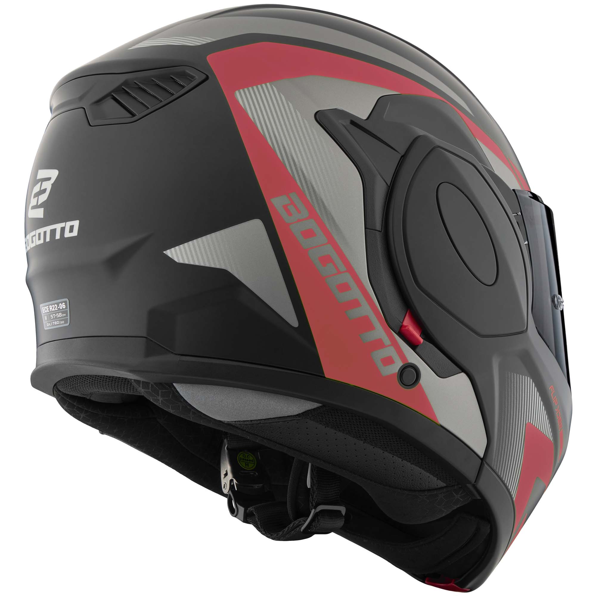 Bogotto FS-X600 Atyr Cască Negru mat/gri/roșu L Figura 4