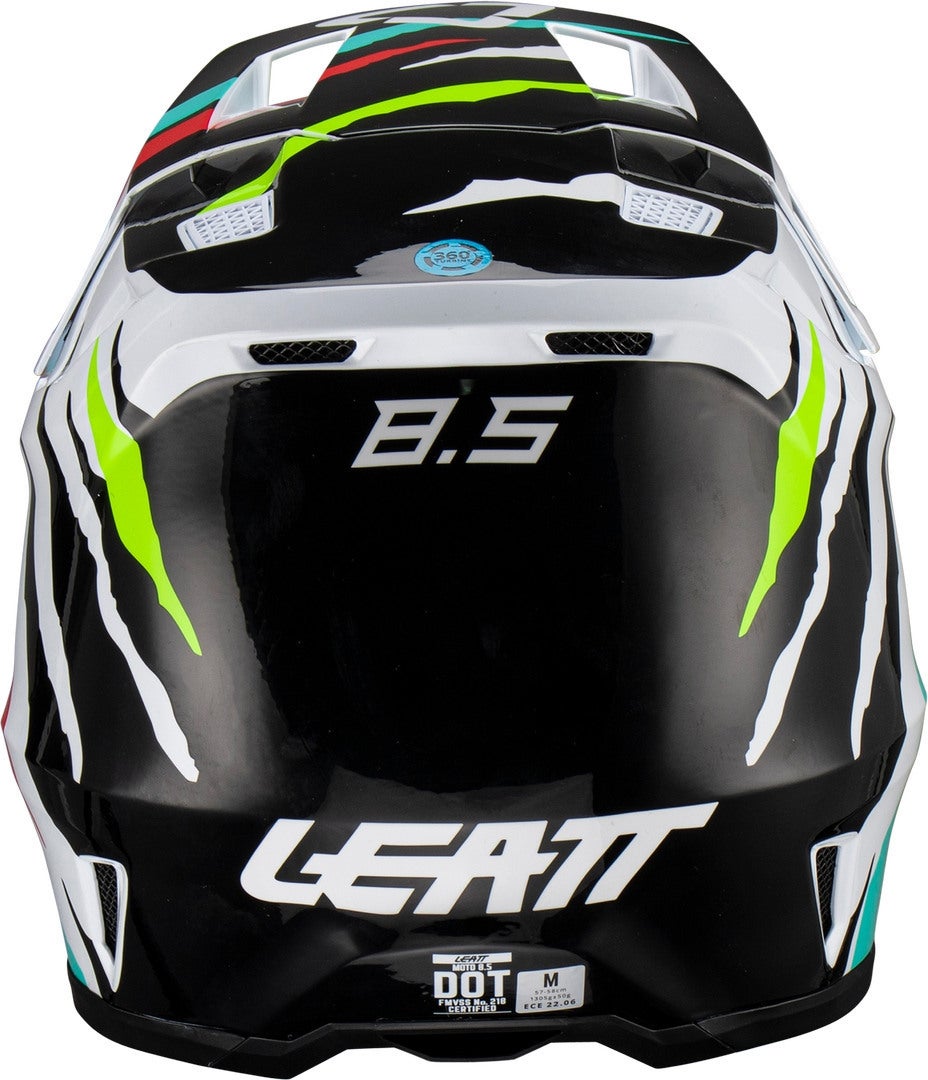 Leatt 8.5 Tiger Casco da motocross con occhiali nero/bianco/rosso/verde XL (61/62) Figura 6