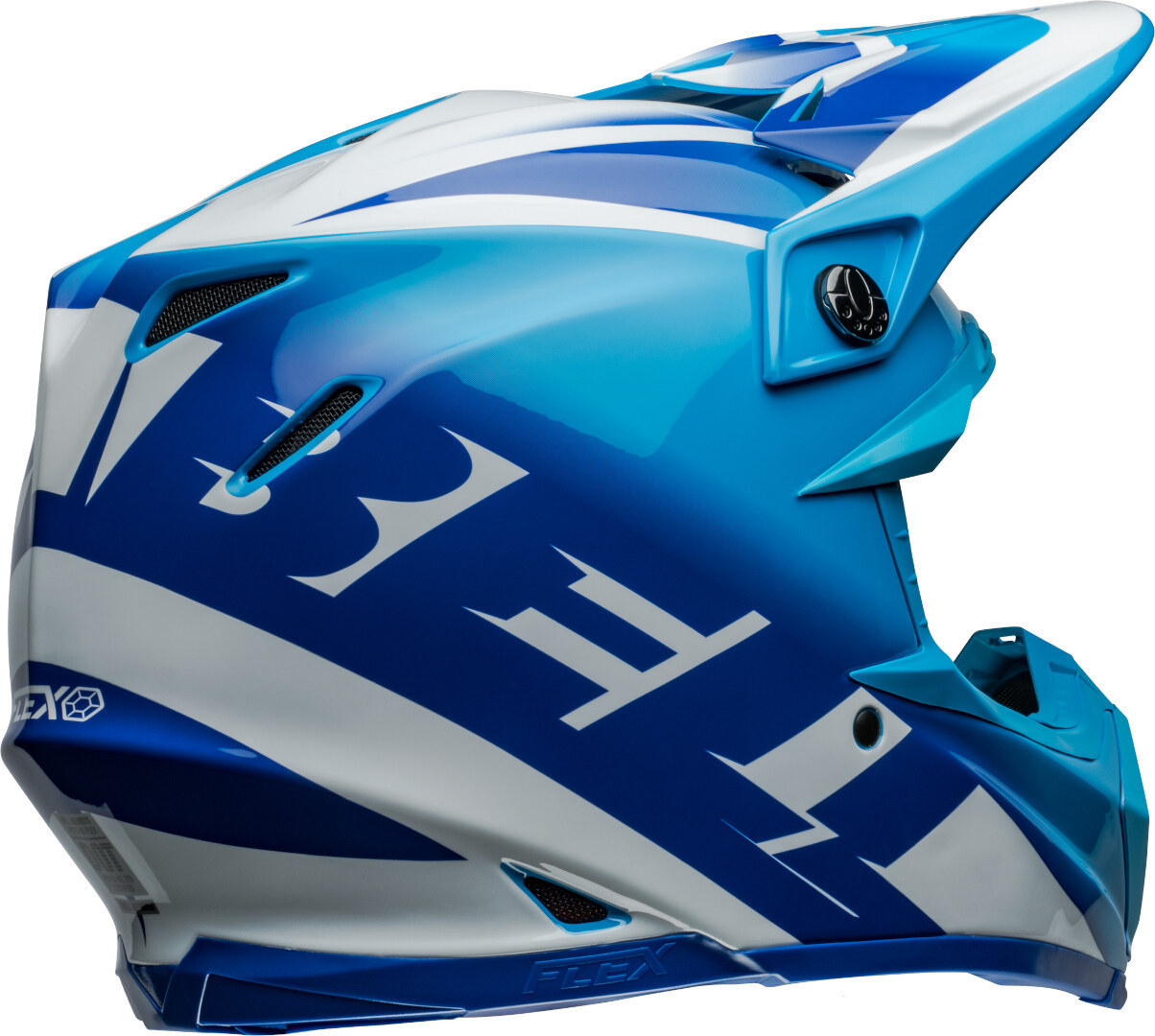Bell Moto-9S Flex Rail Cască de motocross Albastru/Alb L (58/59) Figura 8