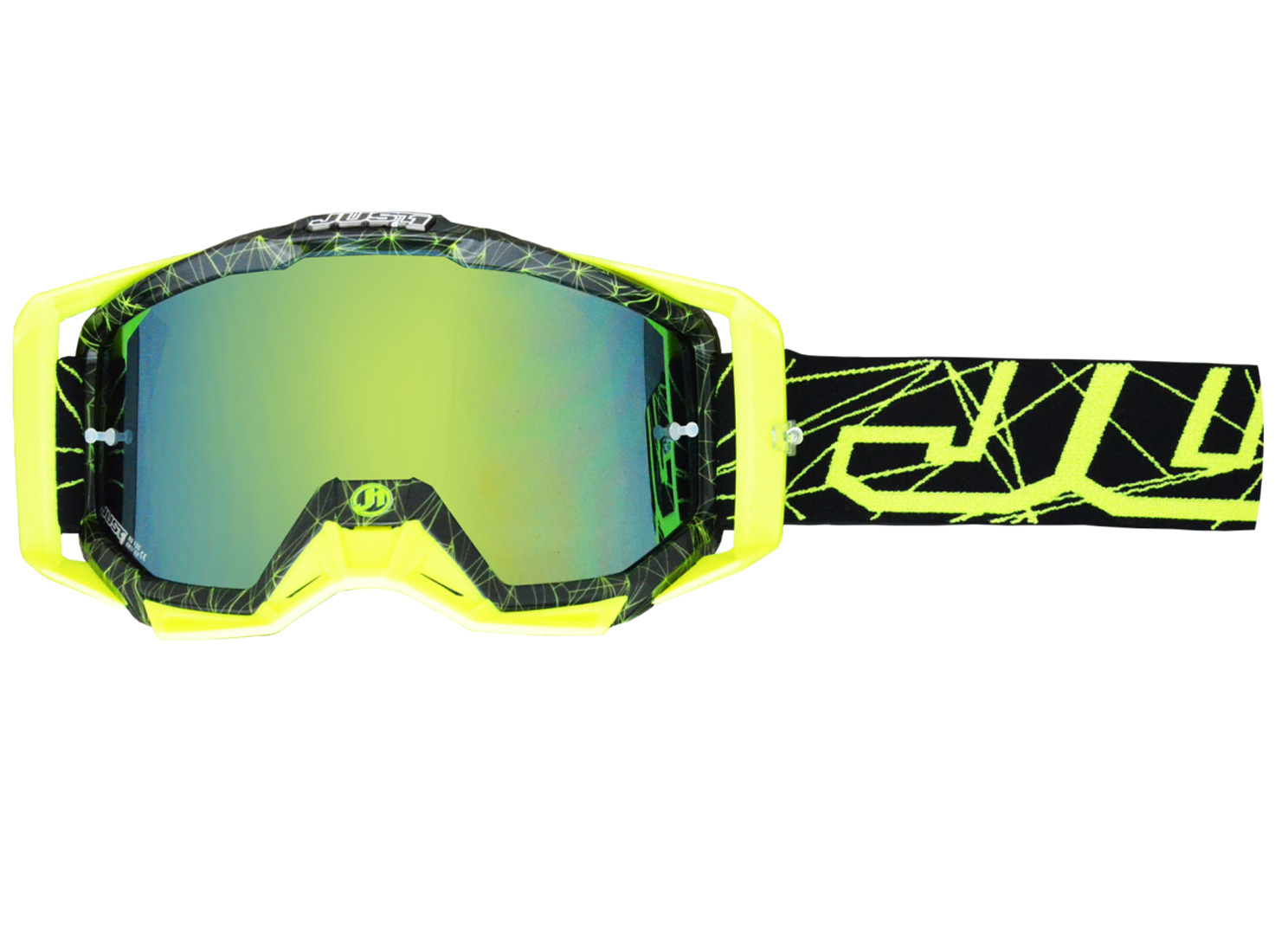Just1 Iris Motocross Ochelari de protecție galben/verde/negru Figura 1