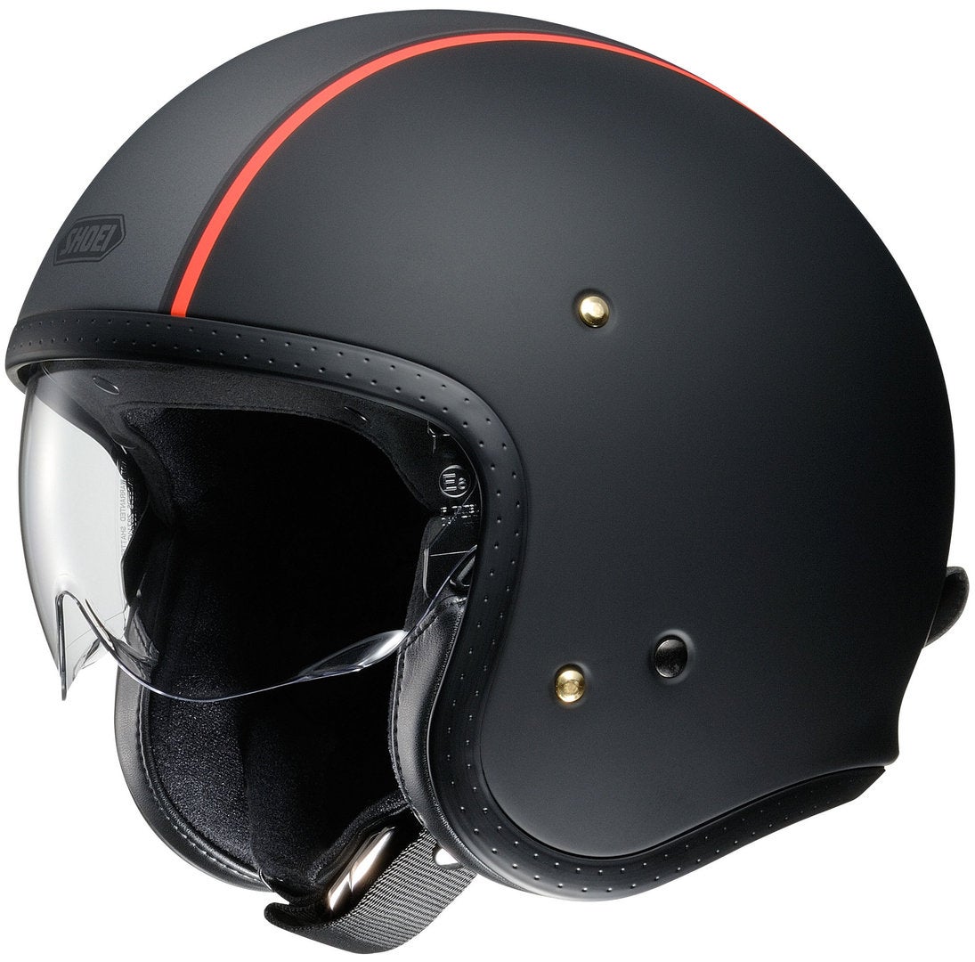 Shoei J.O Carburettor Casco Jet nero opaco/rosso M (57/58) Figura 1