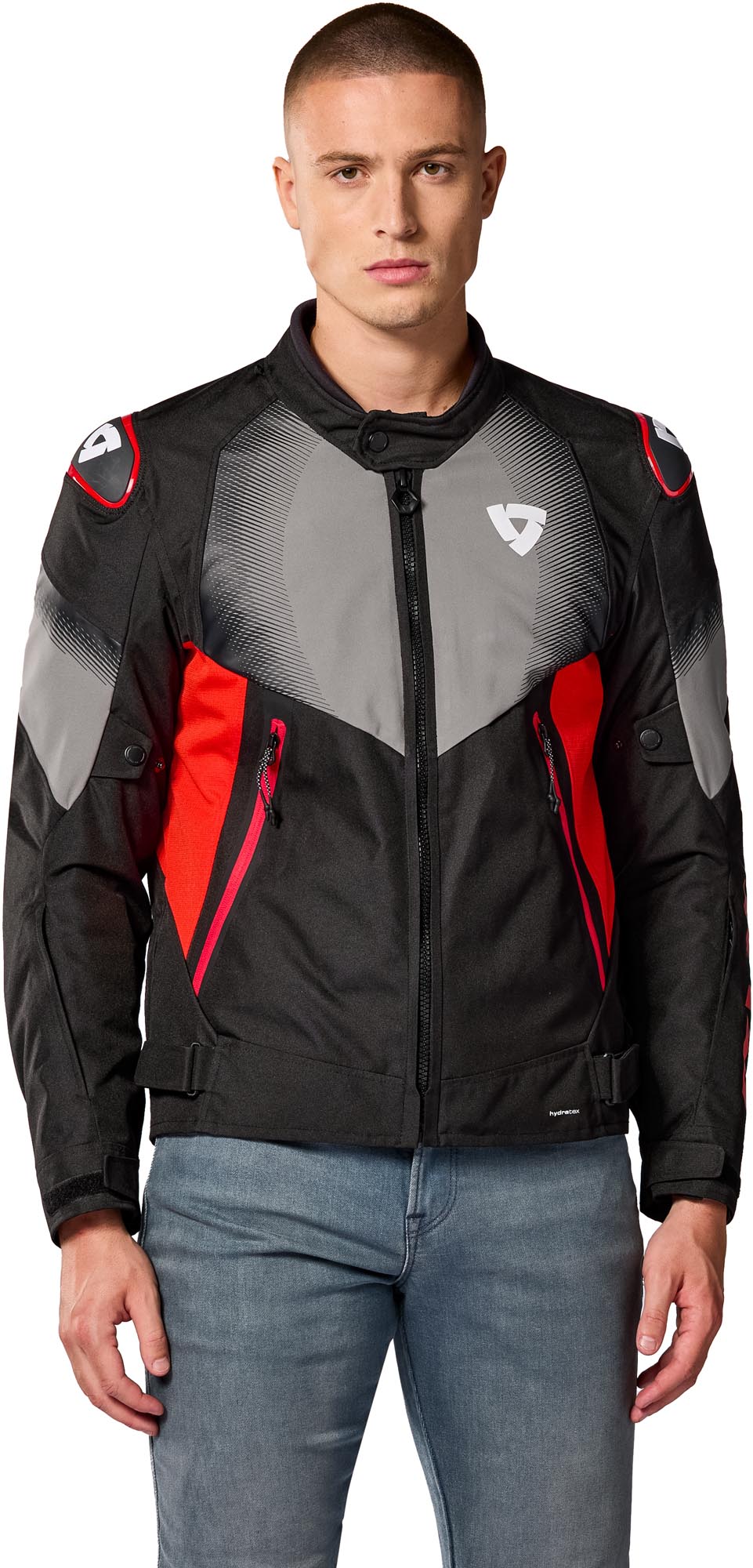 Revit Control H2O Motorcykel Textil Jacka svart/röd L Figur 3