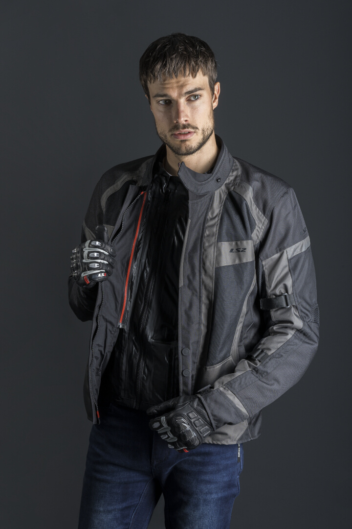 LS2 Scout waterproof Motorcycle Textile Jacket black/dark grey 4XL Figure 4