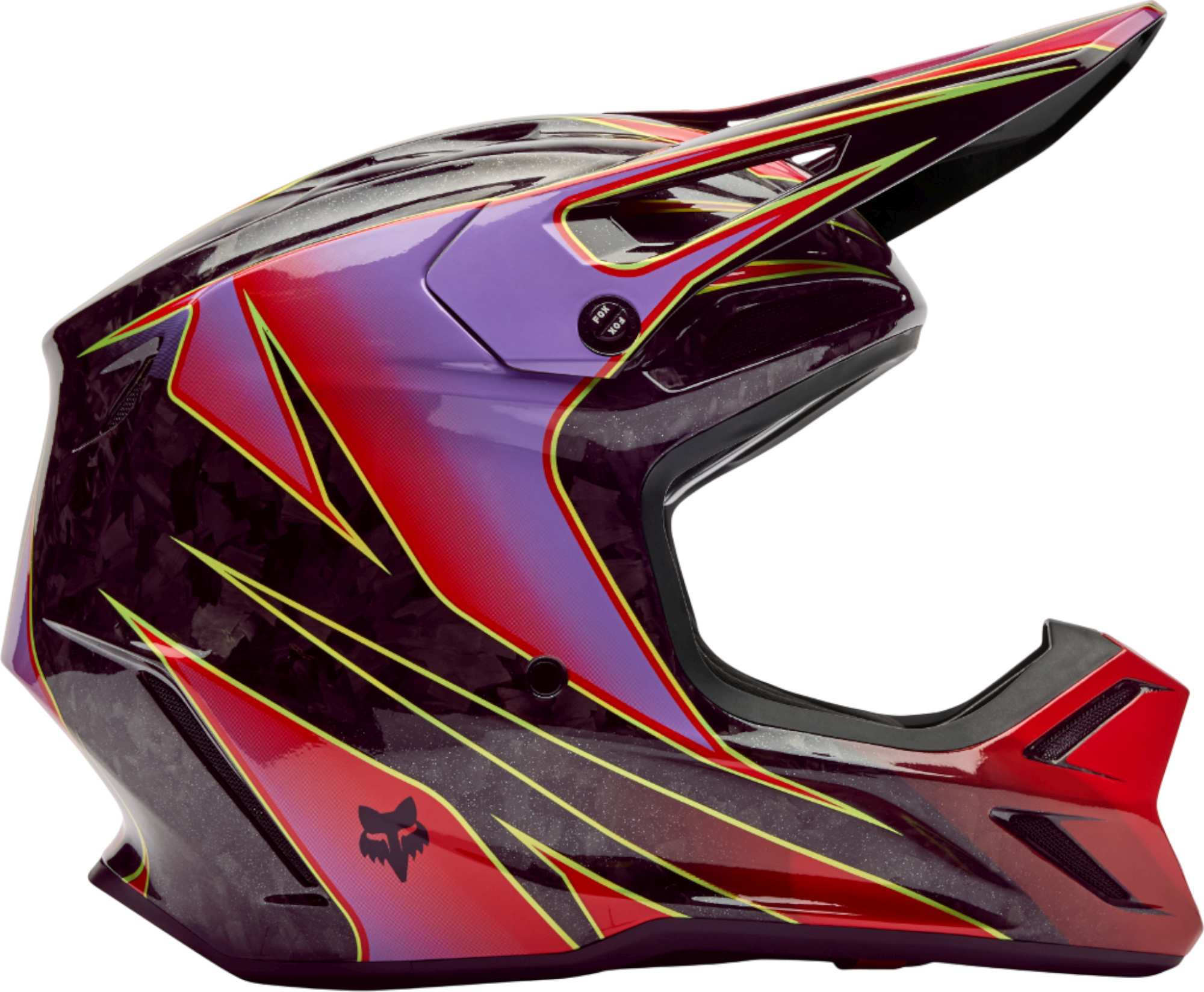 FOX V3 RS Canvas Motocross Helm schwarz/rot L (59/60) Abbildung 2