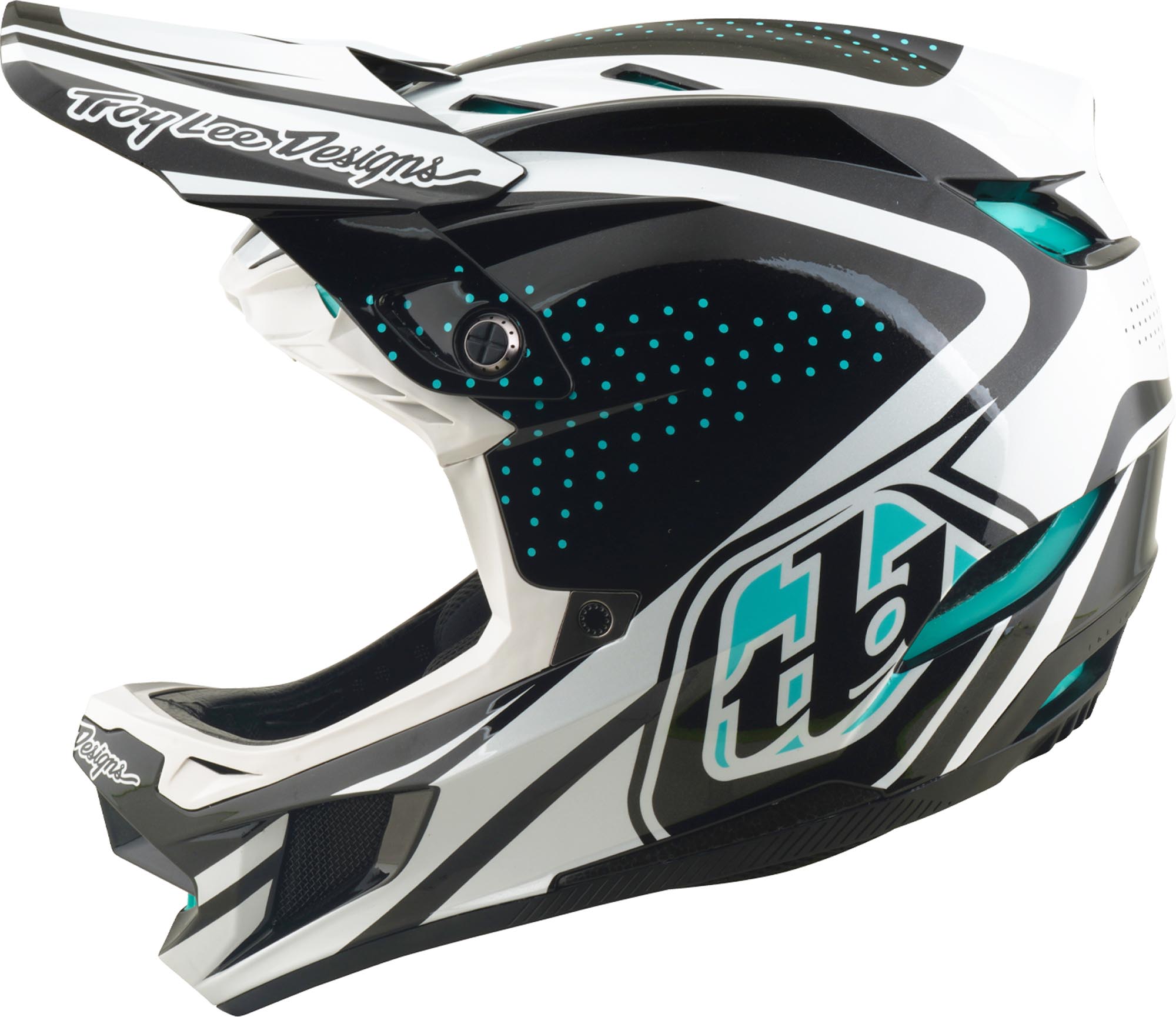 Troy Lee Designs D4 Polyacrylite MIPS The Line Casco per discesa bianco/nero XL (60/61) Figura 6