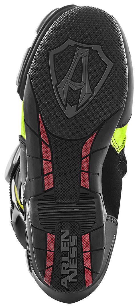 Arlen Ness Xaus Replica Motorcycle Boots black/white/yellow 45 Figure 5